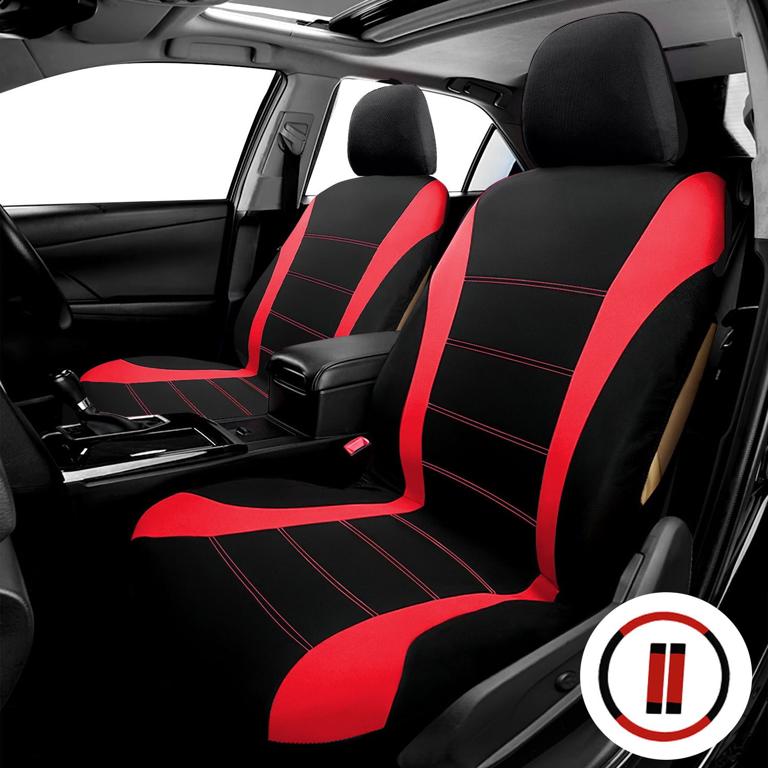 Universal Car Seat Covers Full Set Breathable Fabric Polyester Accessories for Auto Sedans Vans Trucks
