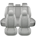 Universal Leather Car Seat Covers Set Airbag Compatible, Premium Faux Leather Water Resistant Automotive Accessories
