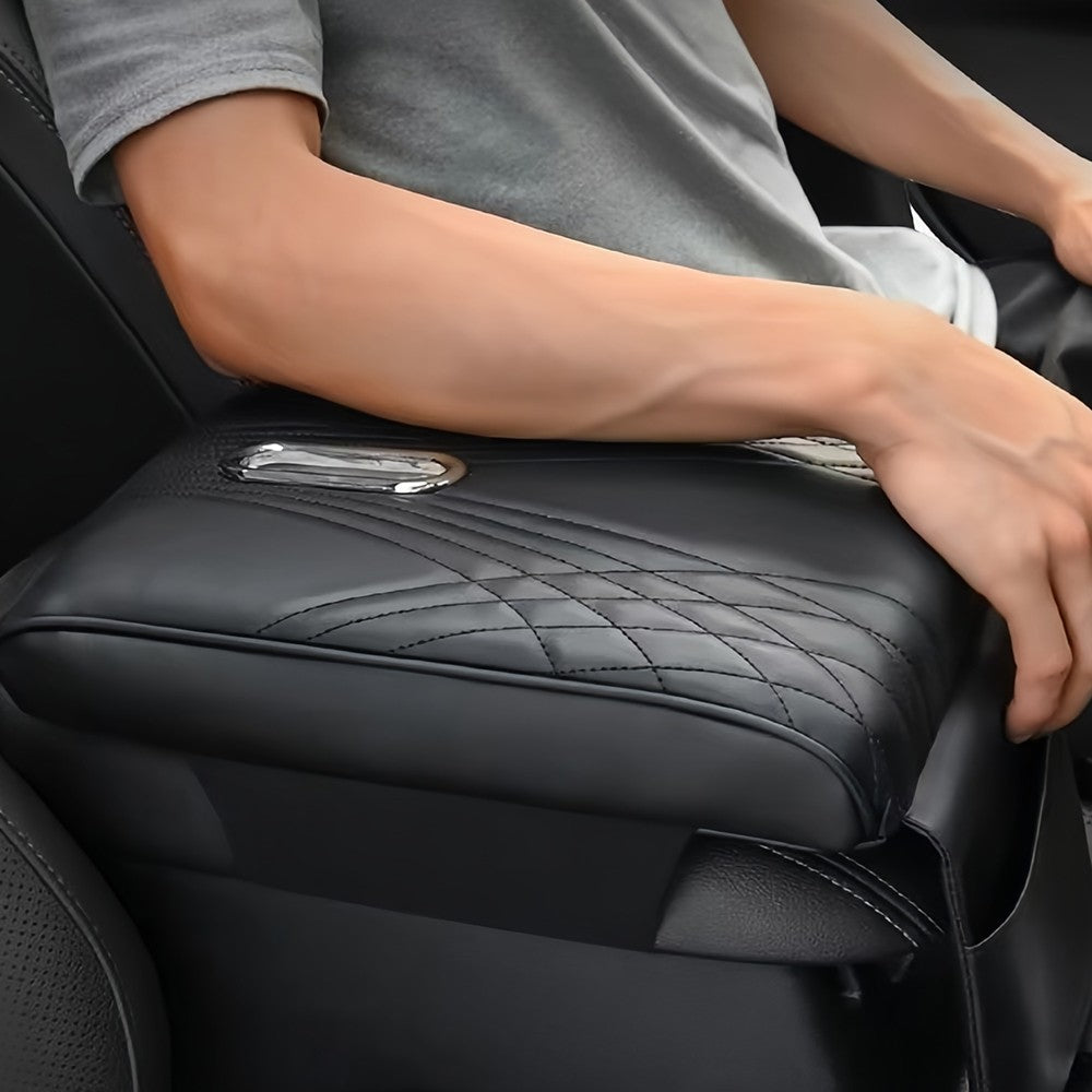 Car Center Console Cover, Armrest Pad with Tissue Box Slot Universal fit