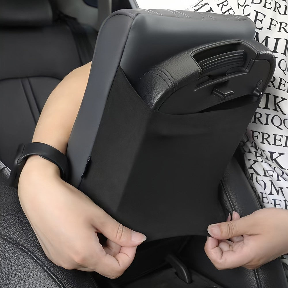 Car Center Console Cover, Armrest Pad with Tissue Box Slot Universal fit