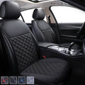 Universal Car Seat Covers 2 front seats Nappa Leather Accessories for Auto Sedans Vans Trucks