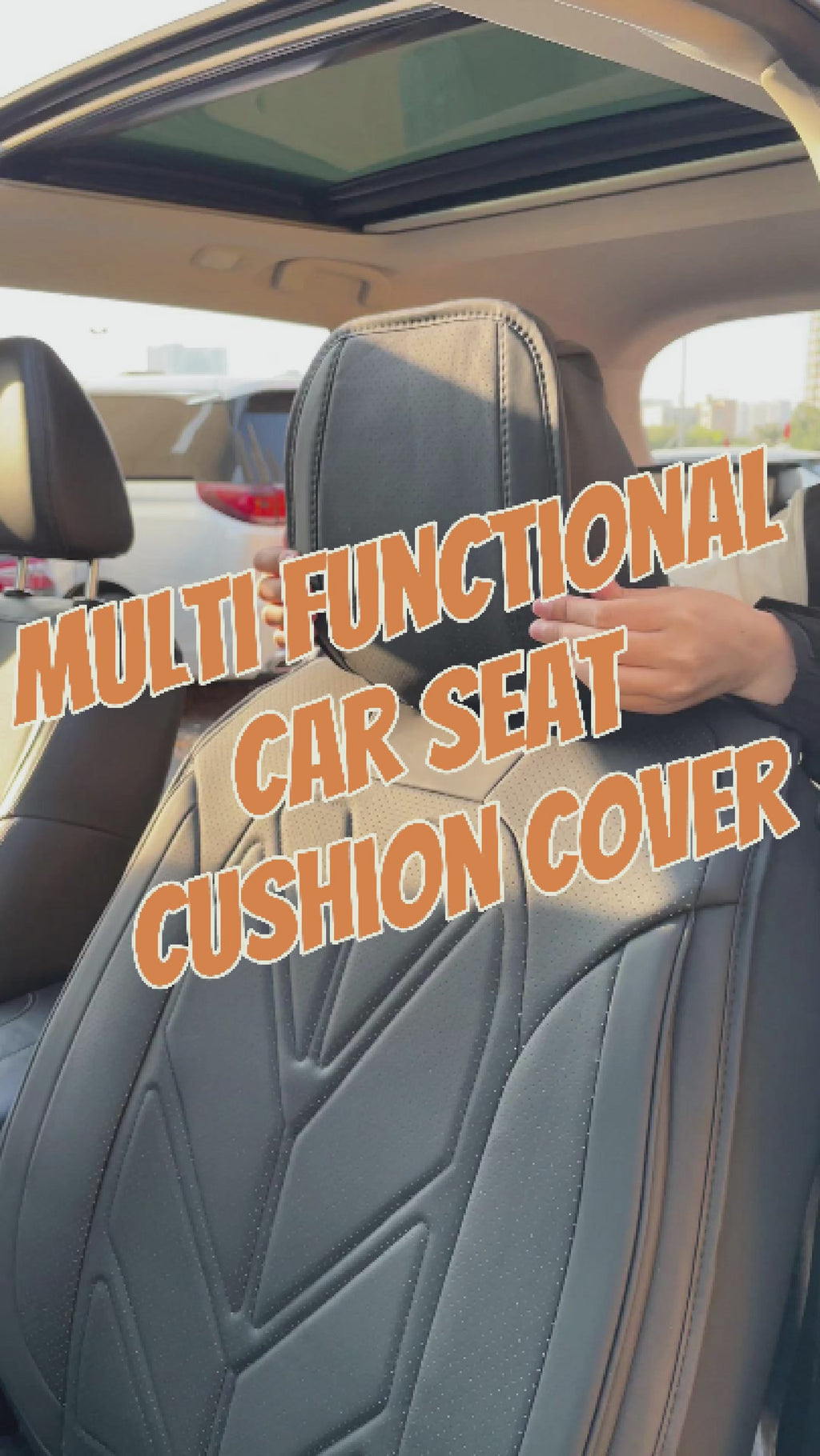 Universal Leather Car Seat Covers Full Set – 5-Piece Complete Coverage, Luxurious Breathable Auto Seat Protector with Airbag Safe for Cars Trucks