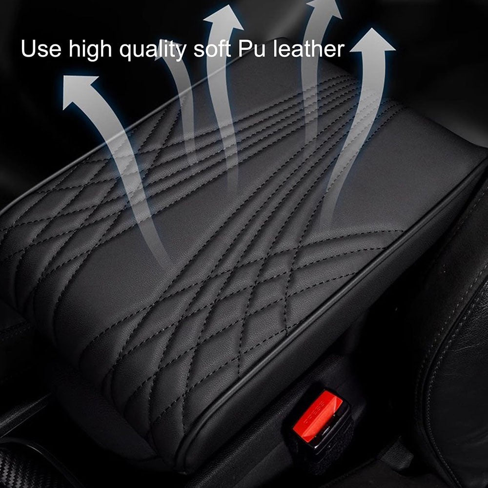 Car Center Console Cover, Armrest Pad with Tissue Box Slot Universal fit